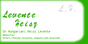 levente heisz business card